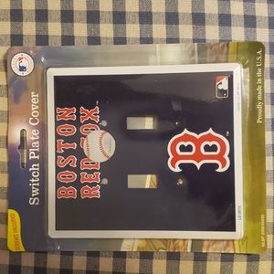 Boston Red Sox Switch Plate cover with screws